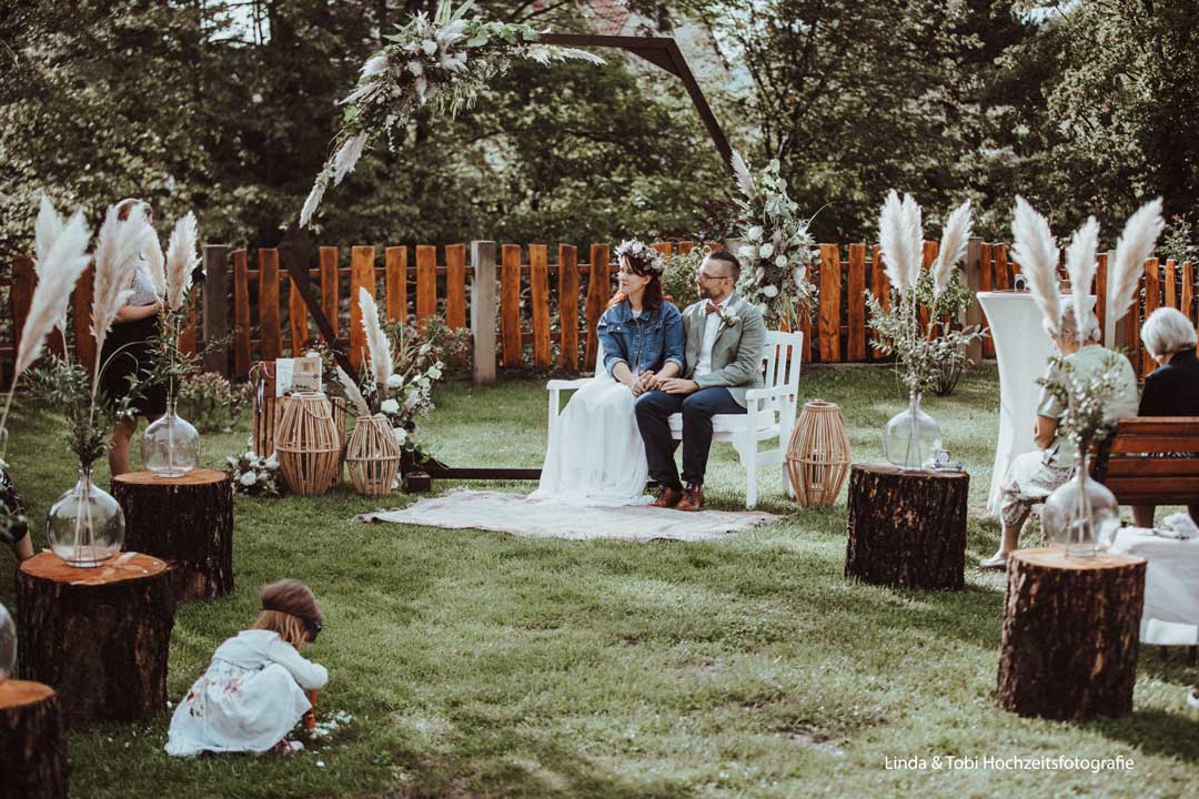 Blumen Hochzeit Erzgebirge - Blüten-"Küche" Olbernhau - Foto Traubogen für die Hochzeit