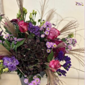 Blumenstrauß XXL - Blumenladen Olbernhau - Foto eines Blumenstraußes - riesig wirkend - mit Hortensien und Rosen - im Boho-Style